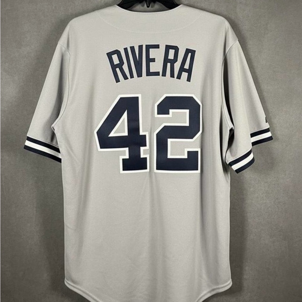 New York Yankees Mariano Rivera Large Majestic Away Jersey